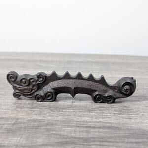 Cast Iron Japanese Calligraphy Brush Holder Collectible Vintage Rare Art